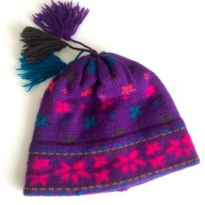 Merkley 100% Virgin Wool Tassel Ski Hat OS
